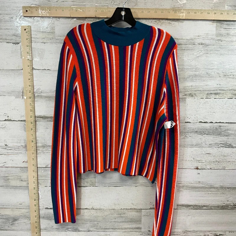 Top Long Sleeve By Target In Blue & Orange, Size: L