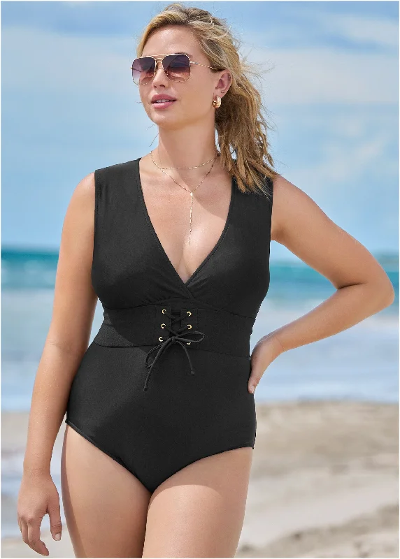 Belted one-piece - Black Beauty