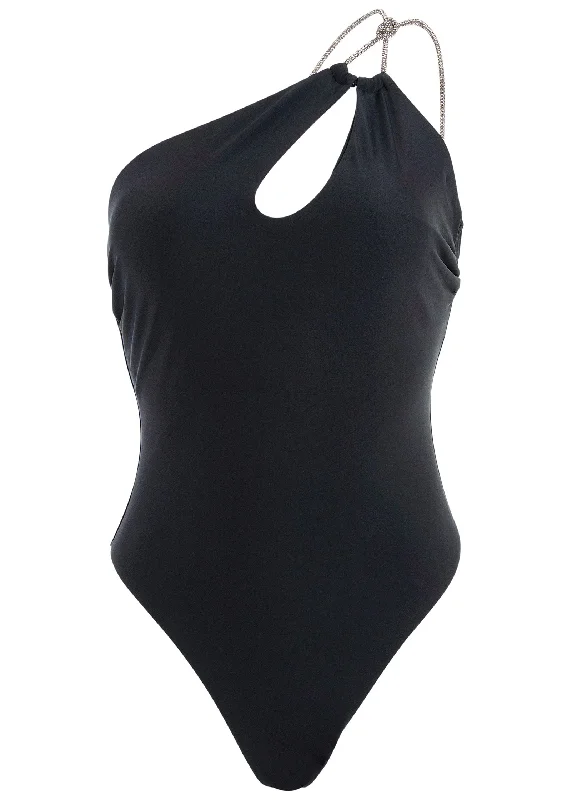 One-shoulder one-piece - Black Beauty