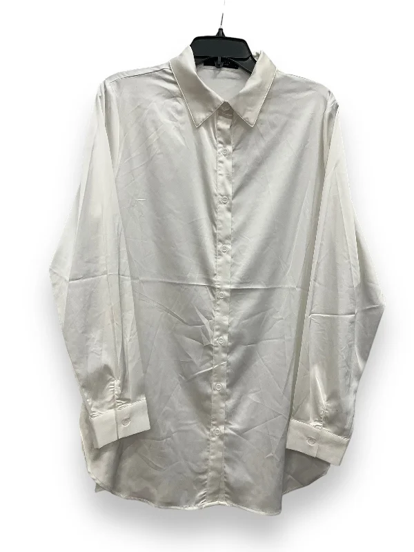 White Blouse Long Sleeve Akira, Size L