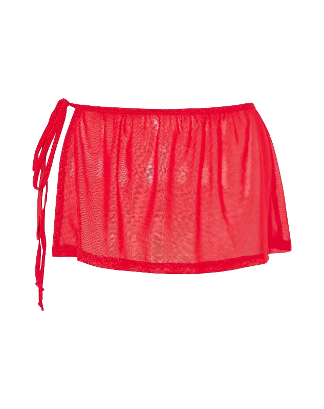 Yargo Mesh Sarong in Scarlet Red