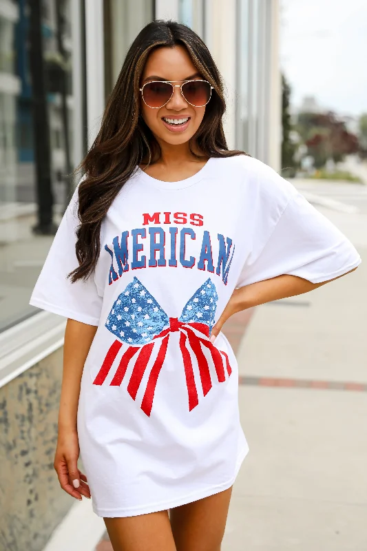 FINAL SALE - White Miss Americana Graphic Tee