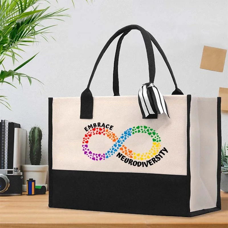 Embrace Neurodiversity Teacher Cotton Tote Bag