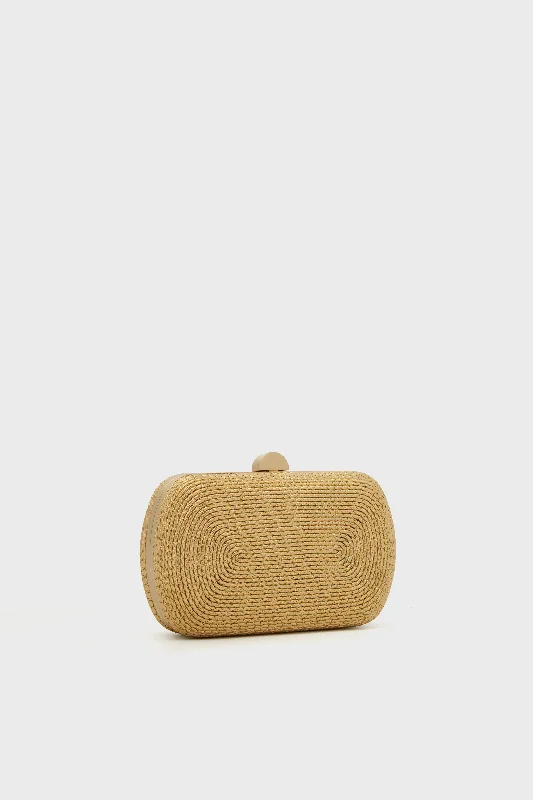 Gold Martina Coiled Rope Clutch