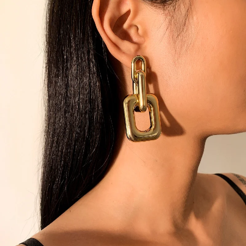 Hot Girl Bold Geometric Earrings