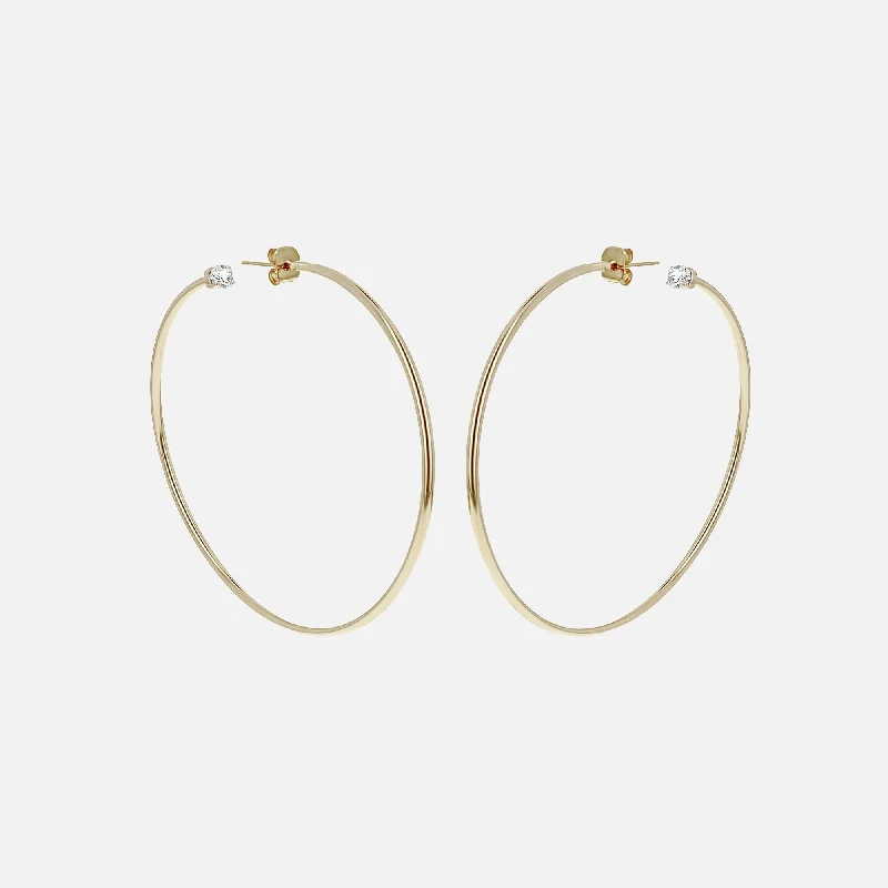 Justine Clenquet Nancy Crystal Earrings - Gold