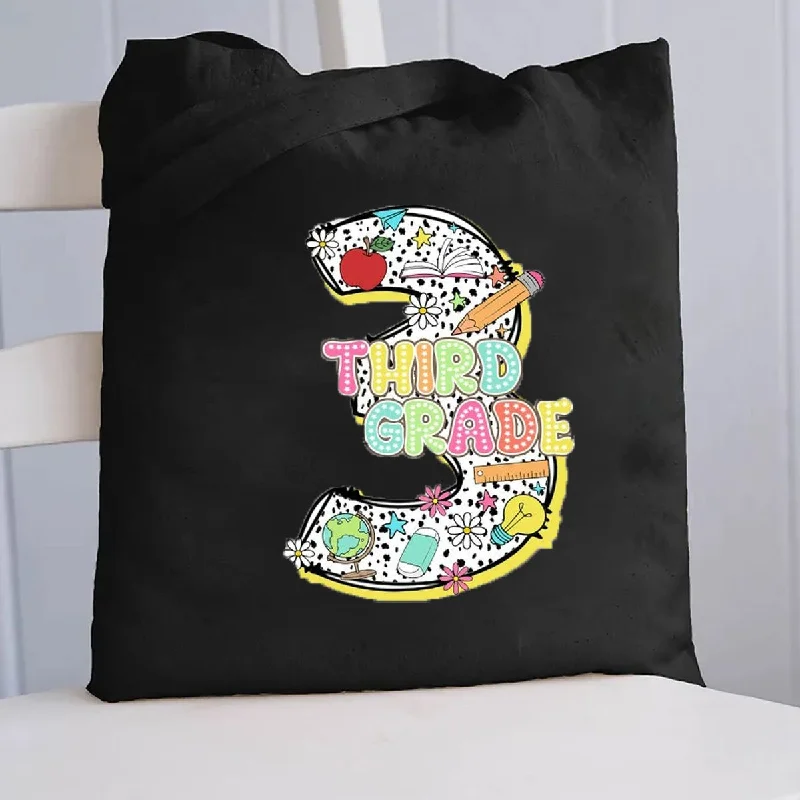 Personalized Grade Canvas Tote Bag