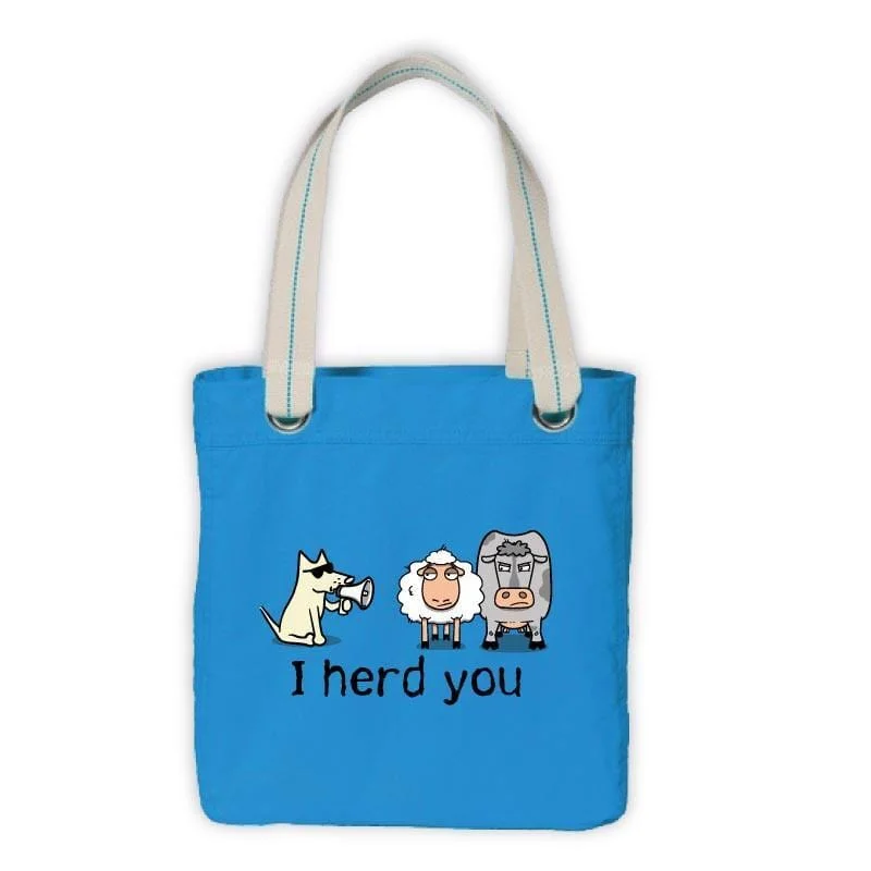 Teddy's I Herd You Canvas Tote