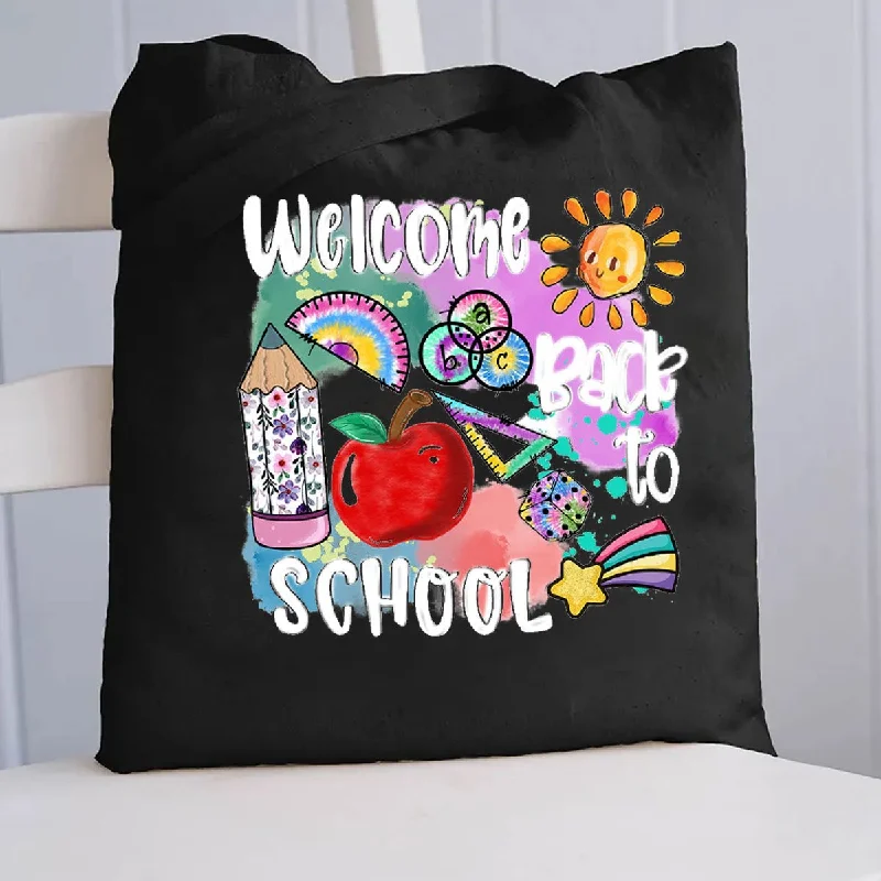 Welcome Back To School Canvas Tote Bag