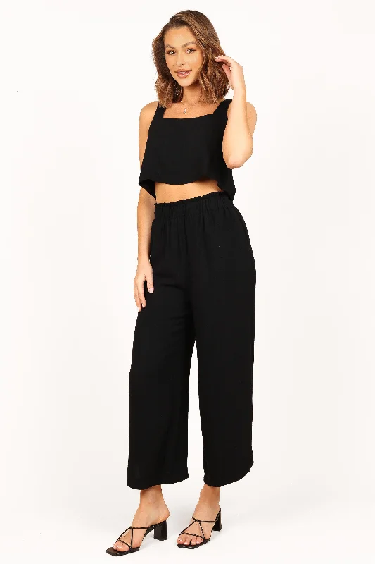 Eleanor Cropped Top - Black