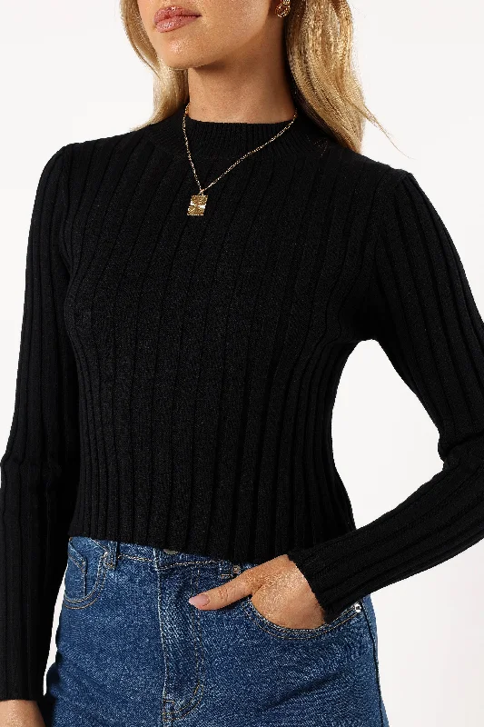 Nila Knit Top - Black