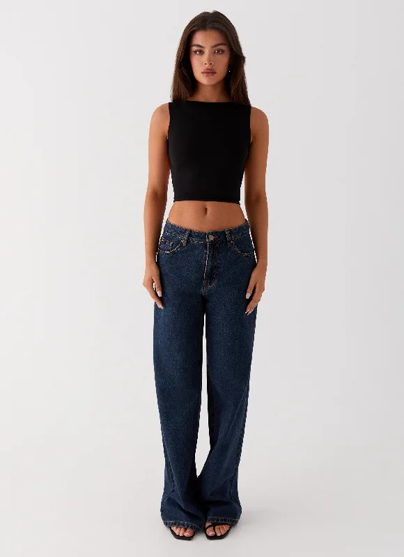 Saskie Crop Top - Black