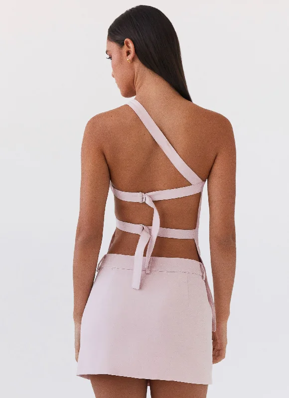 Zeina One Shoulder Top - Pink