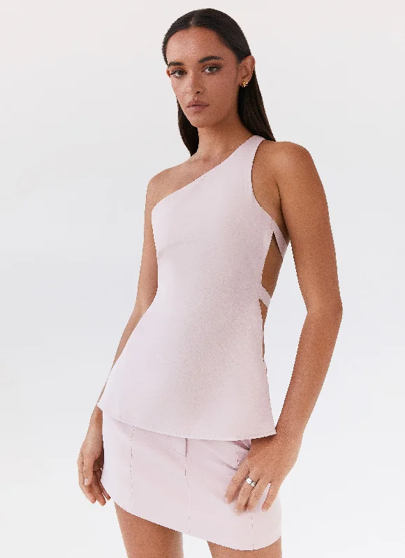 Zeina One Shoulder Top - Pink