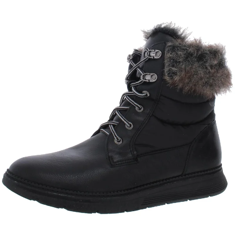 Flurry Womens Faux Leather Cold Weather Snow Boots