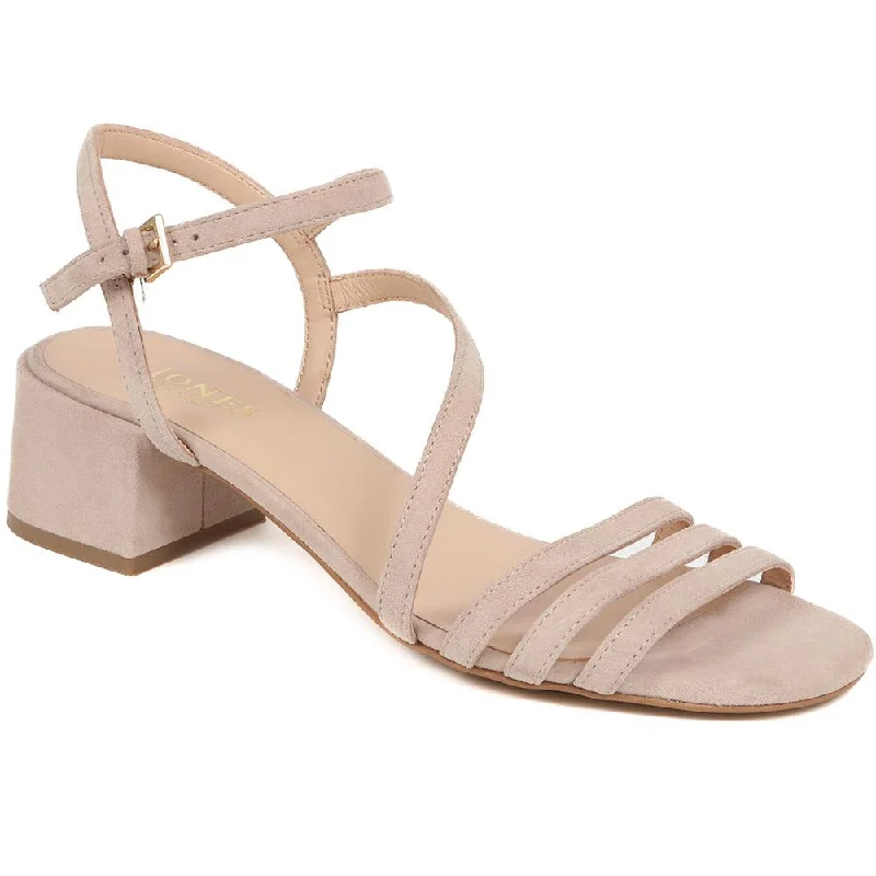 Block Heeled Leather Sandals - GINETTE2 / 325 061