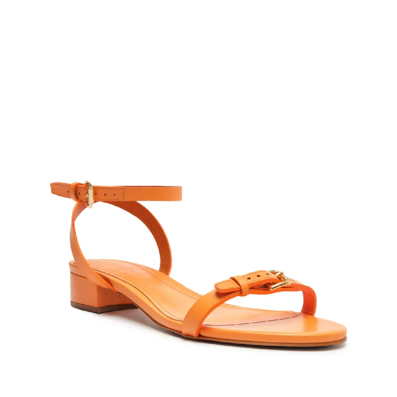 Aurora Mid Block Leather Sandal