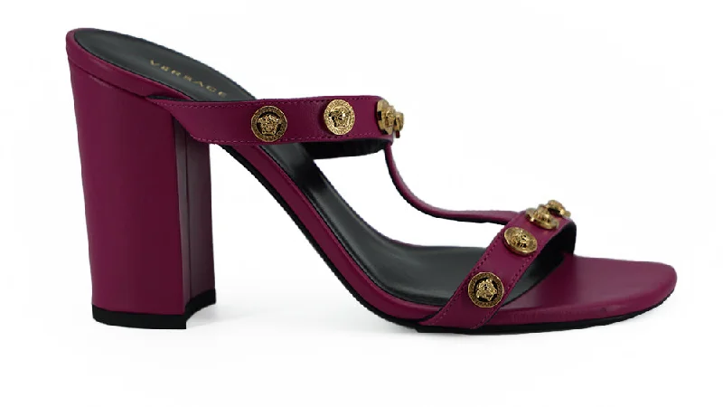 Versace Calf Leather High Heel Sandals