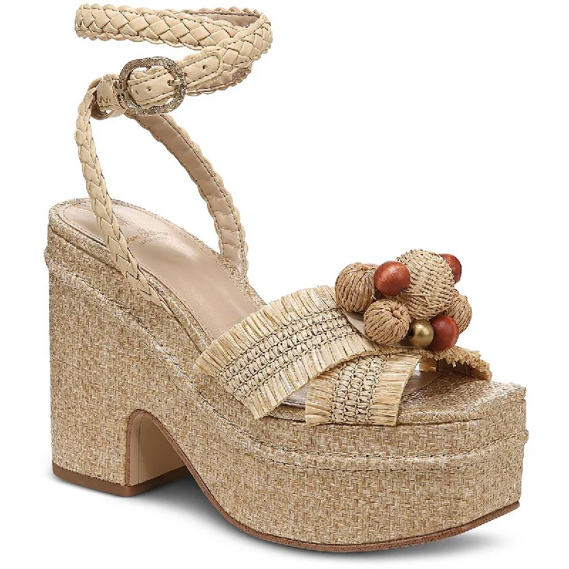 Tate Womens Embellished Espadrille Platform Sandals