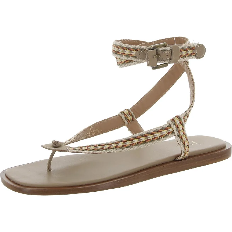 Jennie Womens Leather Thong Slide Sandals