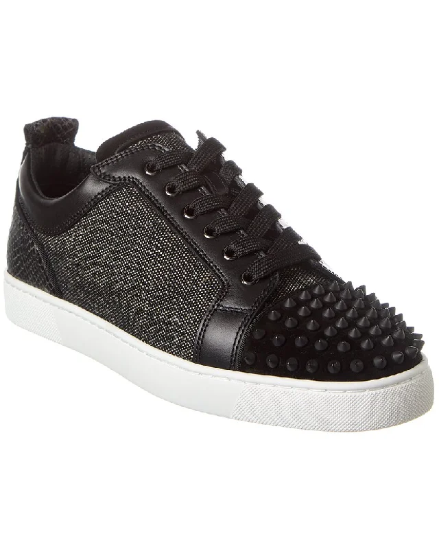 Christian Louboutin Louis Junior Orlato Linen & Leather Sneaker