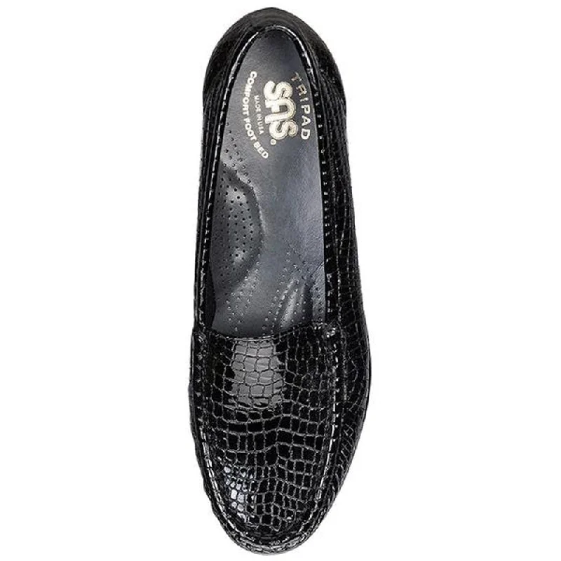 SAS Simplify Loafer Black Croc (Women's)