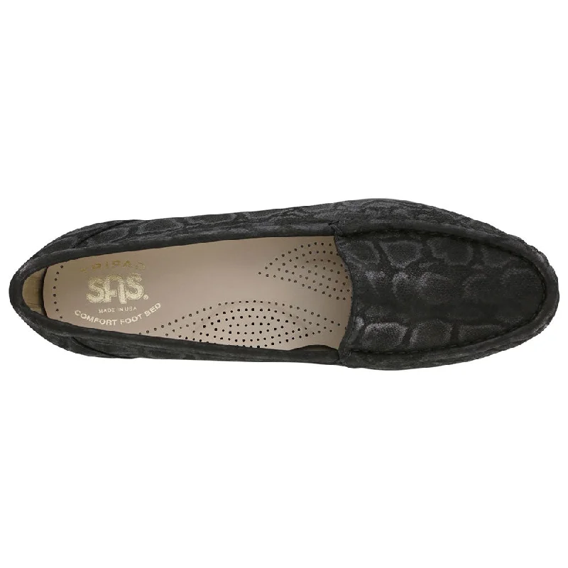 SAS Simplify Loafer Nero Snake (Women's)