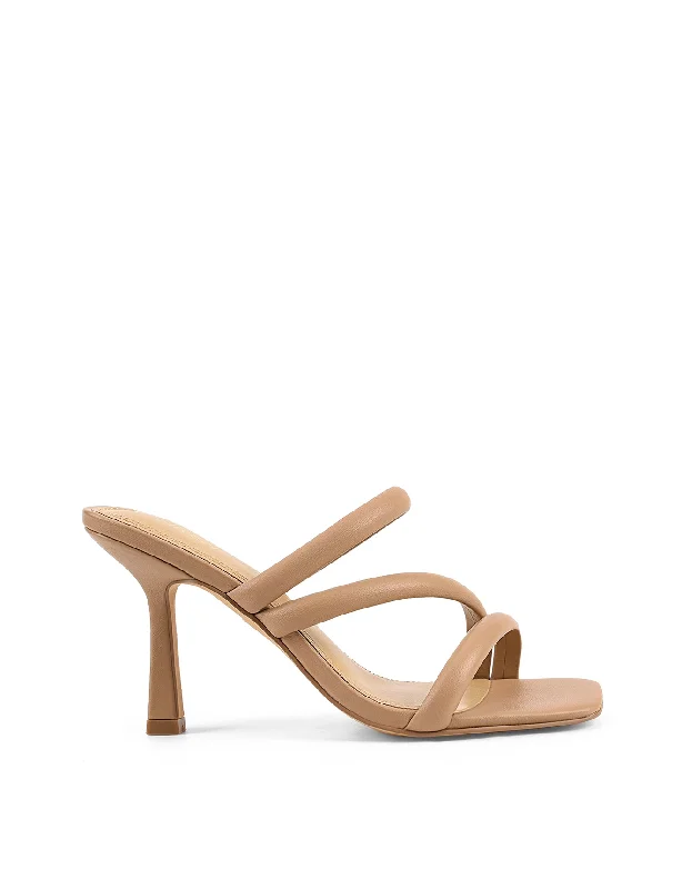 Spence Heeled Sandals - Almond Leather