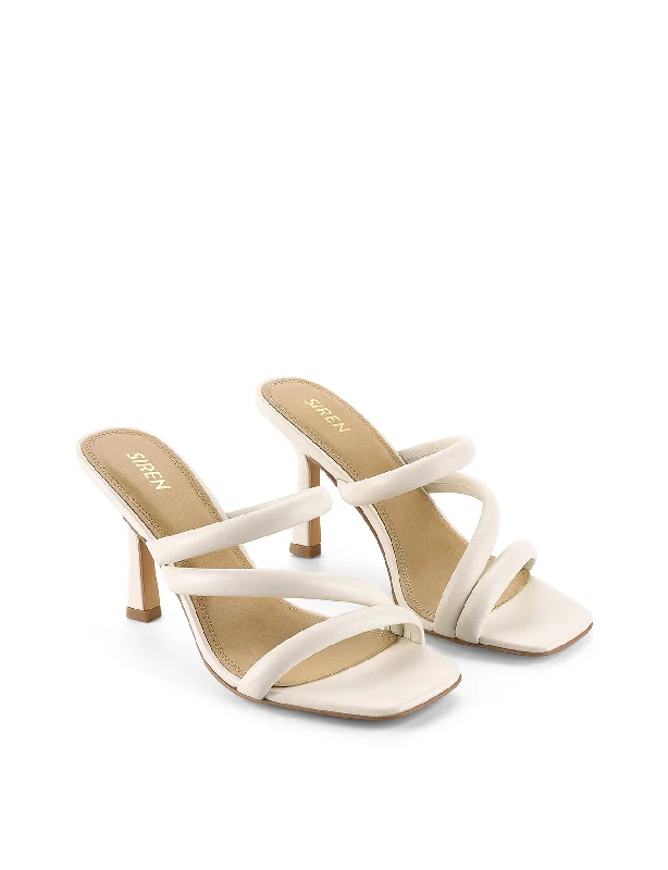 Spence Heeled Sandals - Chalk Leather