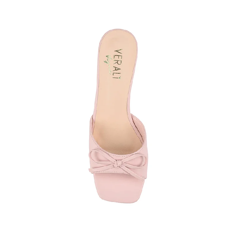 Tay Kitten Heel Mules - Blush Pink