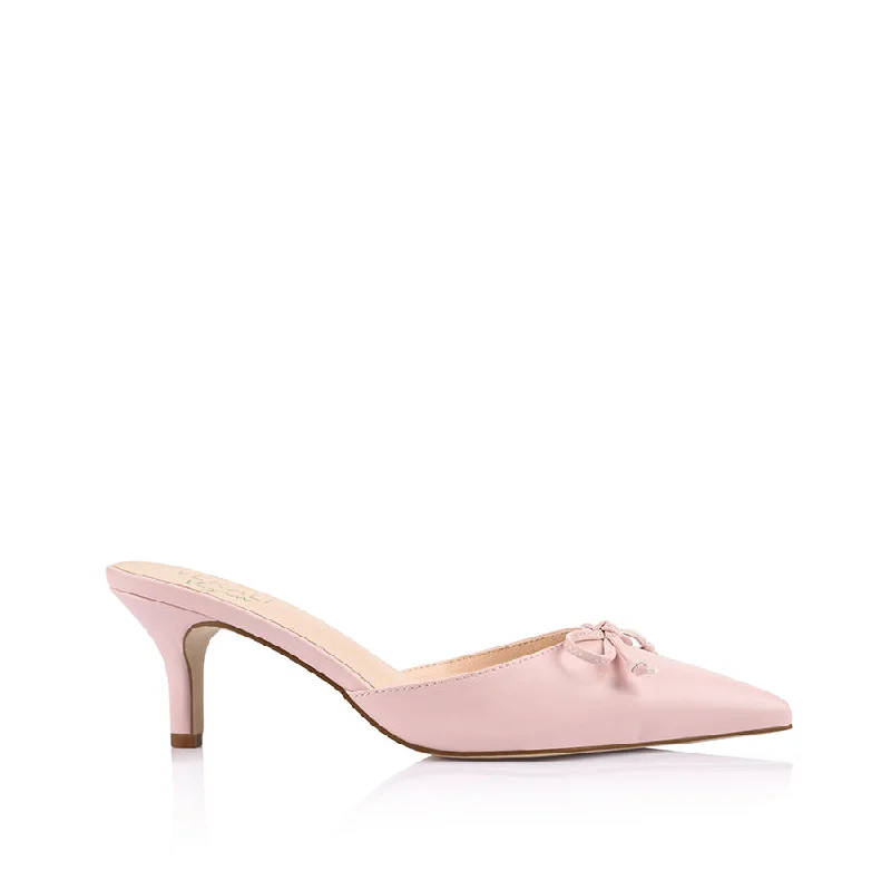 Zeke Point Toe Kitten Heels - Blush Pink