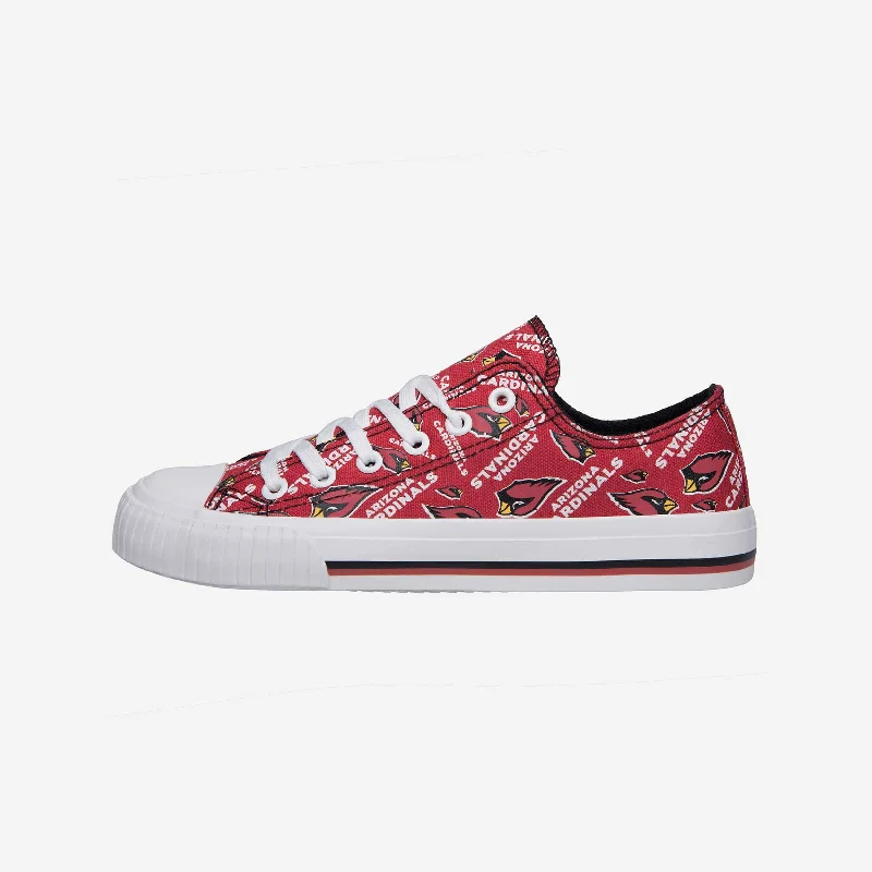 Arizona Cardinals Womens Low Top Repeat Print Canvas Shoe