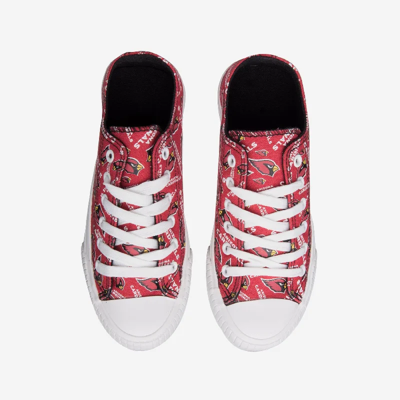 Arizona Cardinals Womens Low Top Repeat Print Canvas Shoe