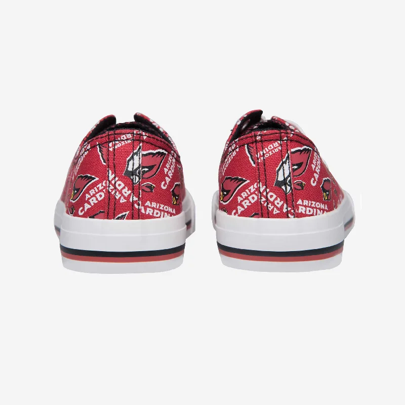 Arizona Cardinals Womens Low Top Repeat Print Canvas Shoe