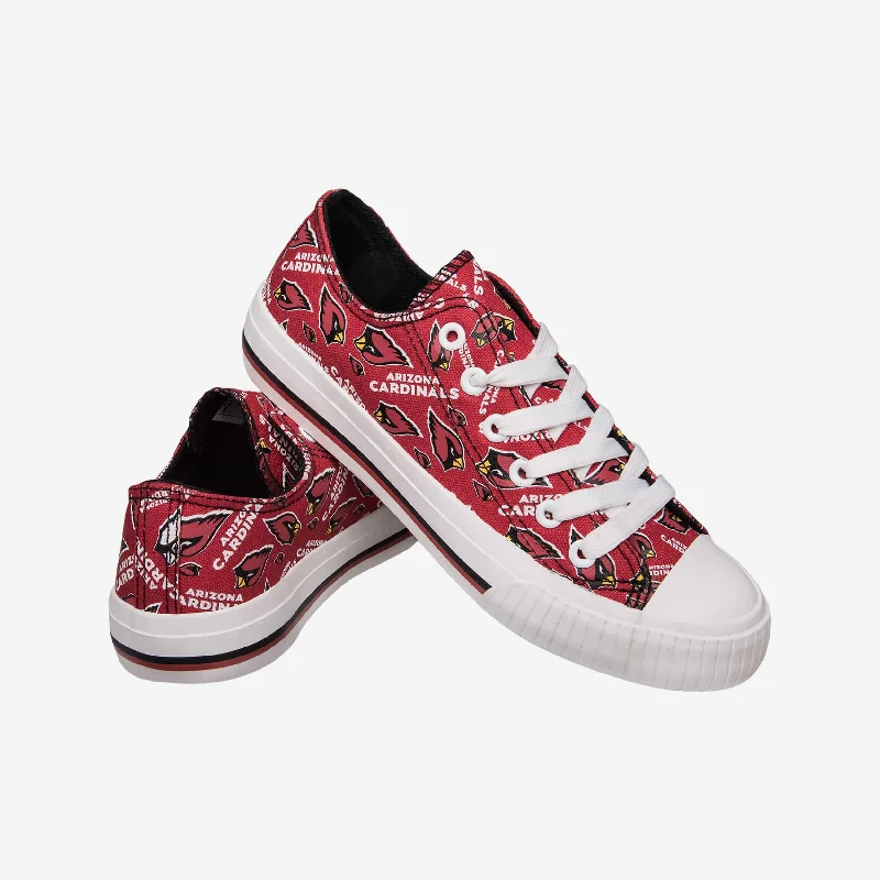 Arizona Cardinals Womens Low Top Repeat Print Canvas Shoe