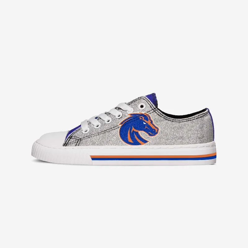 Boise State Broncos Womens Glitter Low Top Canvas Shoe