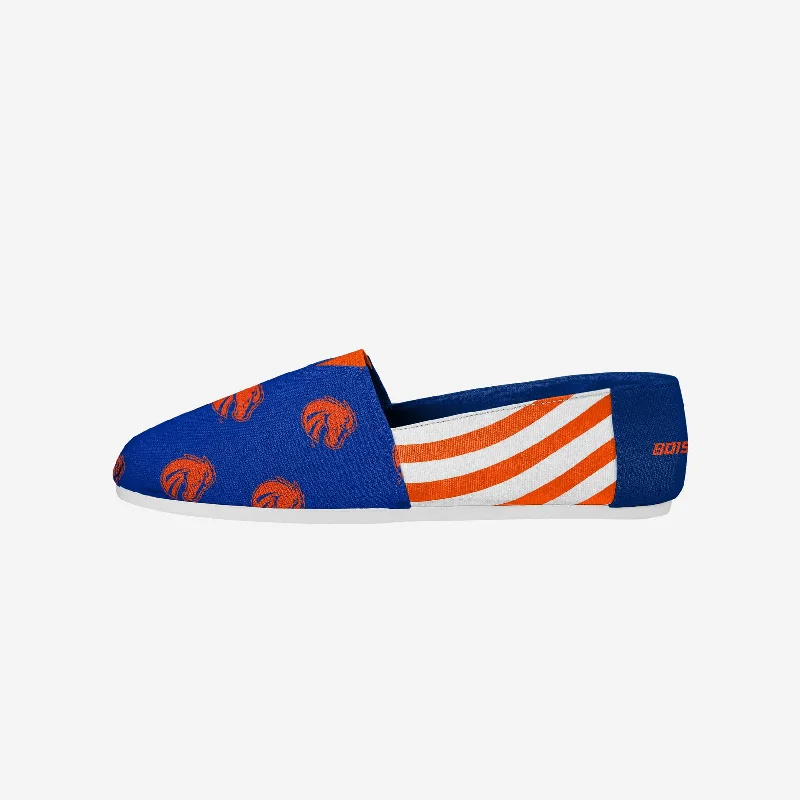 Boise State Broncos Womens Stripe Canvas Shoe