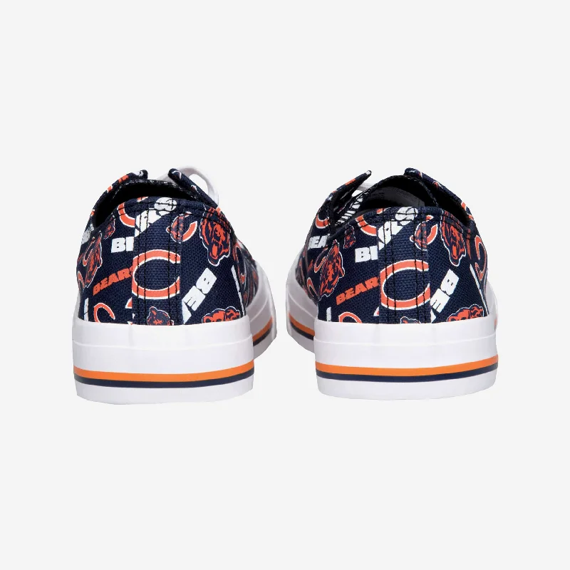 Chicago Bears Womens Low Top Repeat Print Canvas Shoe