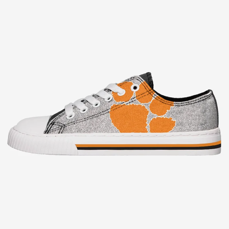 Clemson Tigers Womens Glitter Low Top Canvas Shoe