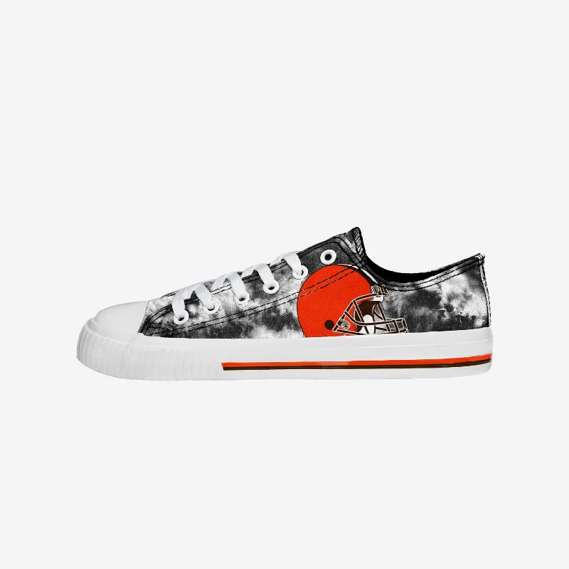 Cleveland Browns Womens Low Top Tie-Dye Canvas Shoe