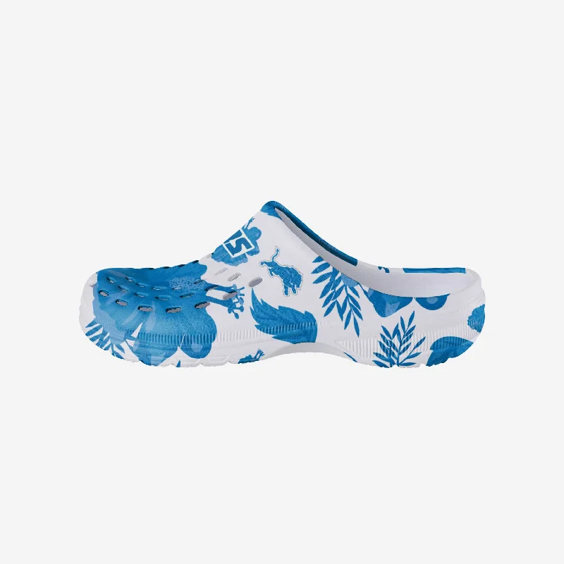 Detroit Lions Womens Floral White Clog