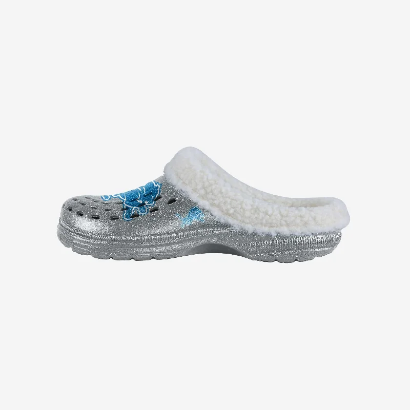 Detroit Lions Womens Sherpa Lined Glitter Clog