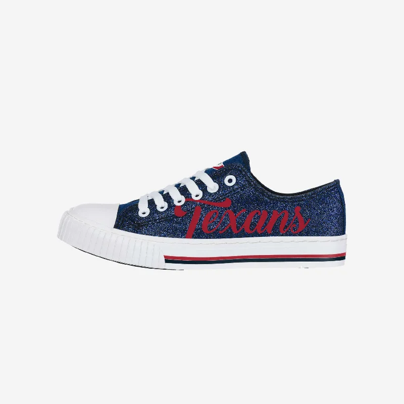 Houston Texans Womens Color Glitter Low Top Canvas Shoes