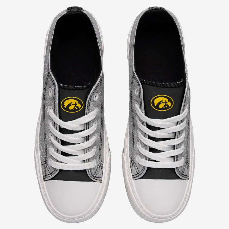 Iowa Hawkeyes Womens Glitter Low Top Canvas Shoe