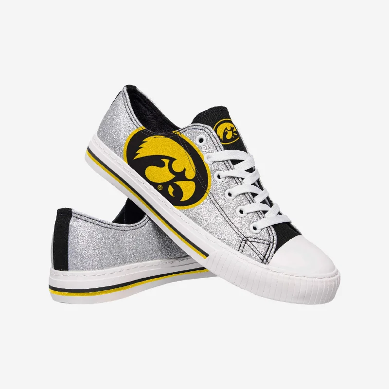 Iowa Hawkeyes Womens Glitter Low Top Canvas Shoe