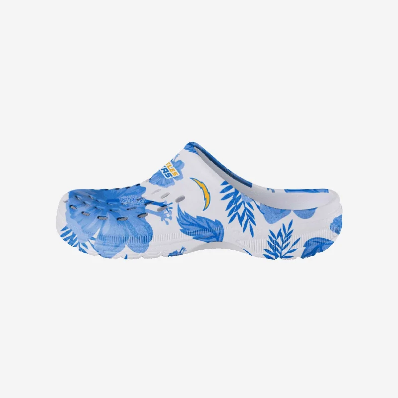 Los Angeles Chargers Womens Floral White Clog