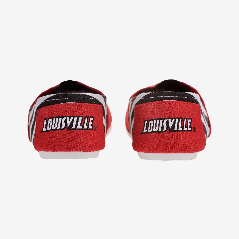 Louisville Cardinals Womens Stripe Canvas Shoe