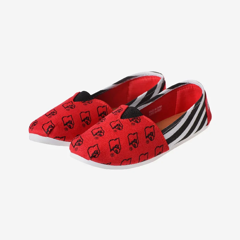 Louisville Cardinals Womens Stripe Canvas Shoe