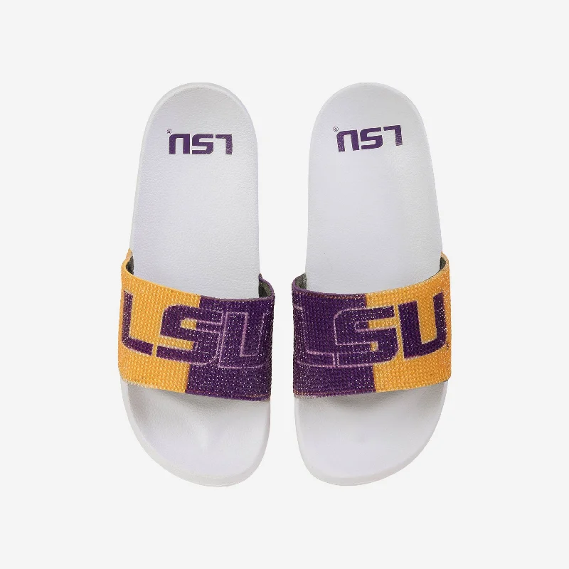 LSU Tigers Womens Big Logo Shimmer Slide