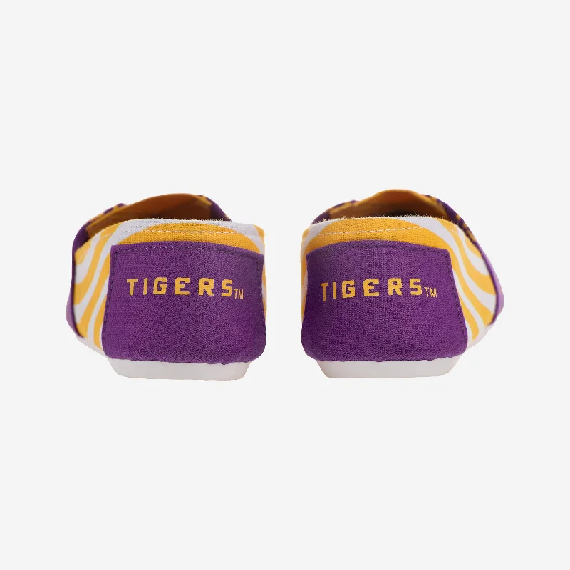 LSU Tigers Womens Stripe Canvas Shoe